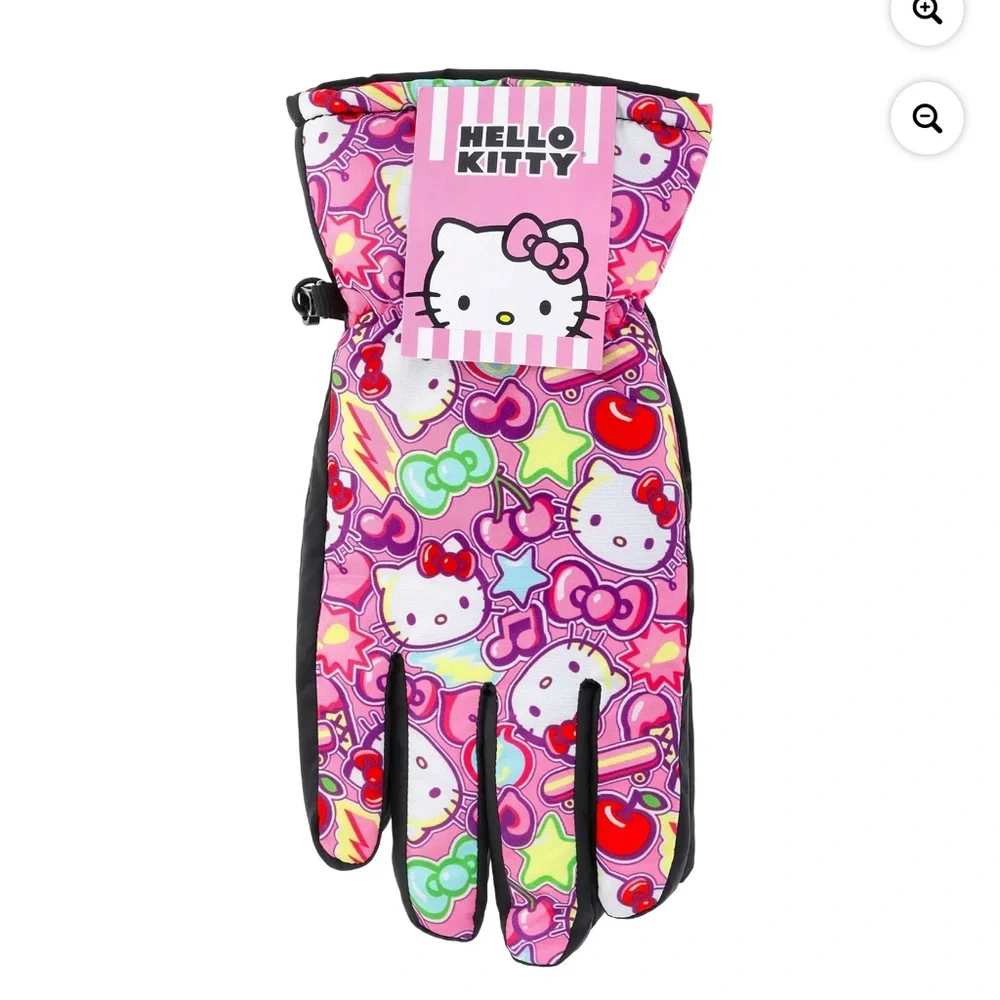 Hello Kitty Pink Kids Ski Gloves Size Large/XL
